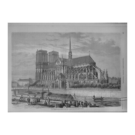 1860 I CATHEDRALE NOTRE DAME DE PARIS NOUVELLE FLECHE