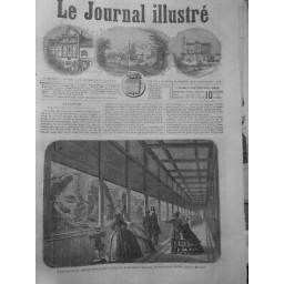 1866 AQUARIUM JARDIN ACCLIMATATION ACCEUIL NOUVEAUX HOTES DESSIN BERTRAND N°22