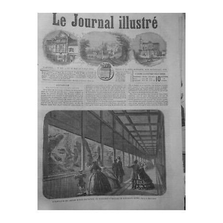 1866 AQUARIUM JARDIN ACCLIMATATION ACCEUIL NOUVEAUX HOTES DESSIN BERTRAND N°22