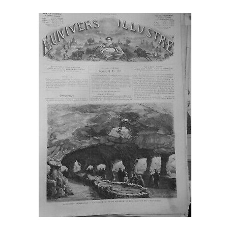 1866  INTERIEUR GRAND AQUARIUM MER DESSIN M.RIOU