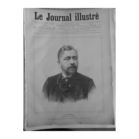 1889 JOURNAL ILLUSTRE M.EIFFEL INGENIEUR CONSTRUCTEUR DESSIN HENRI MEYER