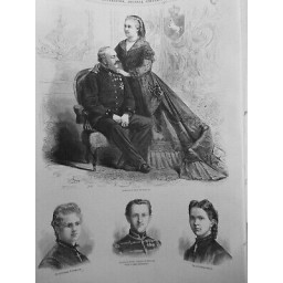 1868 I ROI REINE HANOVRE PRINCESSE FREDERIQUE MARIE PRINCE ERNEST AUGUSTE