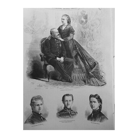 1868 I ROI REINE HANOVRE PRINCESSE FREDERIQUE MARIE PRINCE ERNEST AUGUSTE