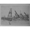 1887 MI TRAVAUX TOUR EIFFEL ETAT ACTUEL CHANTIER DESSIN M.E.COURTOIS