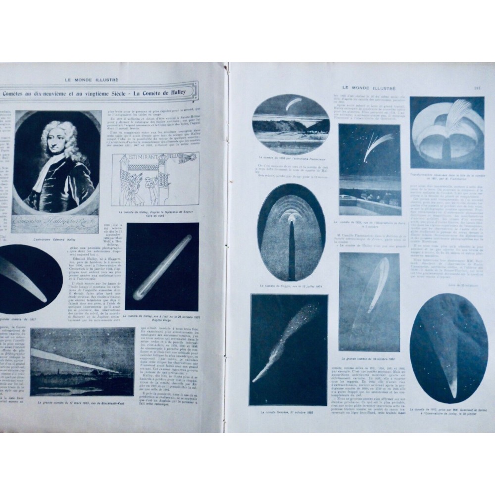 1910 MI COMETES DIX NEUVIEME VINGTIEME SIECLE HALLEY