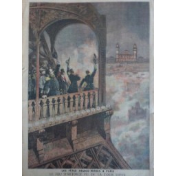 1893 PETIT JOURNAL FETES FRANCO-RUSSES PARIS FEU ARTIFICE VU TOUR EIFFEL