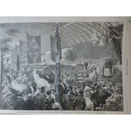 1858 MI RIO JANEIRO INAUGURATION CHEMIN FER DON PEDRO GARE