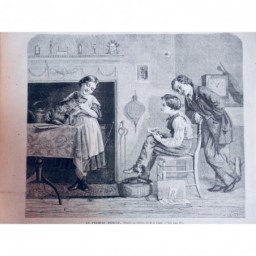 1867 FEMMES PEINTRES PREMIER MODELE TABLEAU J. CLARK