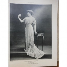 1908 THEATRE EVE LAVALLIERE MERENTIÉ CARMEN BRASSEUR LENDER DEARLY