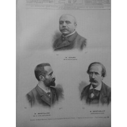 1892 M.GIRARD CHEF LABORATOIR BERTILLON SEVICE ANTHROPOMETRIE BERTHELOT CHIMISTE