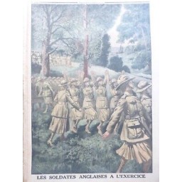 1917 PJ GUERRE FEMMES SOLDATES ANGLAISES EXERCICE