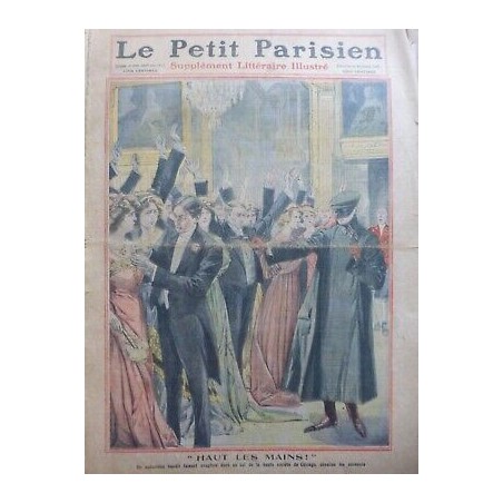 1909 PP CHICAGO BANDIT IRRUPTION BAL HAUTE SOCIETE DEPOUILLE DANSEURS