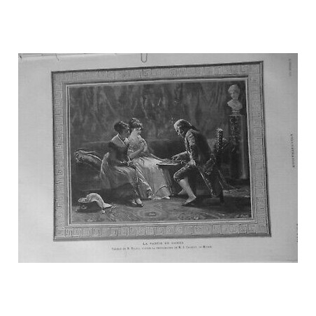 1879 I JEUX PARTIE DAMES TABLEAU M.BALACA