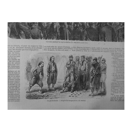 1855 I JEUX DE BOULES CROQUIS M.AL.PROTAIS