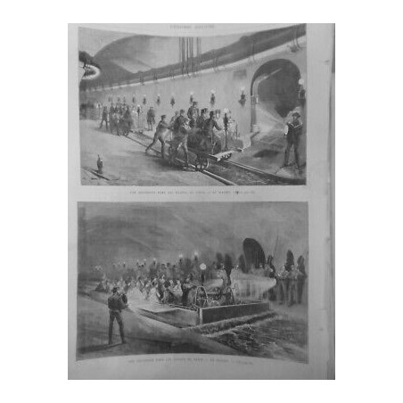 1872 UI EXCURSION EGOUTS PARIS WAGON BATEAU