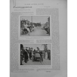 1907 COURSE VOITURE CIRCUIT ARDENNES COUPE PRESSE CARAMAN CHIMAY BATHIAT