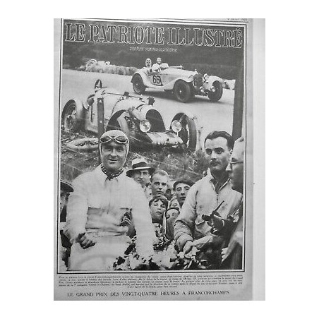 1933 COURSE VOITURE CIRCUIT FRANCORCHAMPS STAVELOT CHIRON CHINETTI 2 JOURNAUX