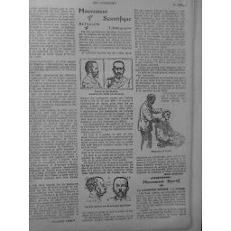 1914 ANTHROPOMETRIE PORTRAIT M. BERTILLON FICHE INDICATIONS SIGNALITIQUES