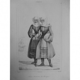 1835 GRAVURE ARMENIE FEMMES DES MONTAGNES