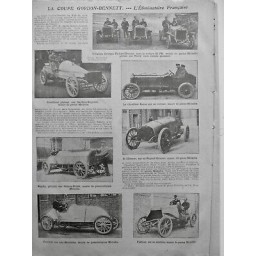 1904 COURSE VOITURE COUPE GORDON BENNETT RICHARD BRASIER THERY CLASSEMENT