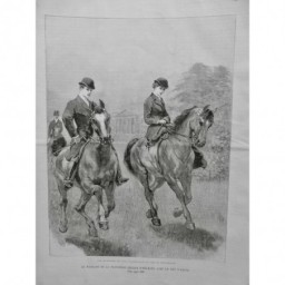 1895 UI PRINCESSE HELENE ORLEANS DUC D AOSTE MARIAGE BALADE EQUESTRE AMAZONE