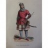 1846 GRAVURE CIRCASSIEN HOMME SOLDAT ARC