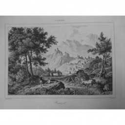 1835 GRAVURE ARMENIE VILLE BAYAZID