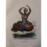 1846 GRAVURE FEMME DANSEUSE JAVA GIAVANESE