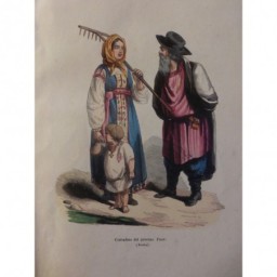 1846 GRAVURE RUSSIE FEMME HOMME TEWR