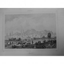 1835 GRAVURE ARMENIE VILLE ANGORA