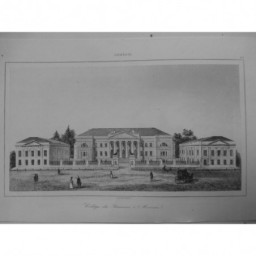 1835 GRAVURE COLLEGE DES ARMENIENS MOSCOU RUSSIE