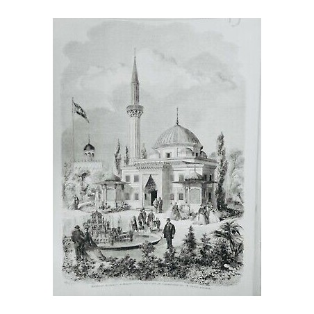 1867 EXPOSITION UNIVERSELLE MOSQUEE CONSTRUITE GOUVERNEMENT TURC