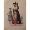 1846 GRAVURE FRANCE FEMME BRESSE