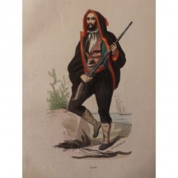 1846 GRAVURE FRANCE BANDIT CORSE