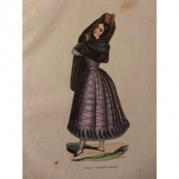 1846 GRAVURE ESPAGNE DANSEUSE