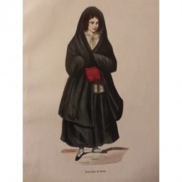 1846 GRAVURE PORTUGAL FEMME PORTO