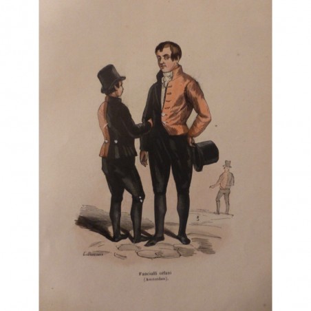 1846 GRAVURE HOMME AMSTERDAM