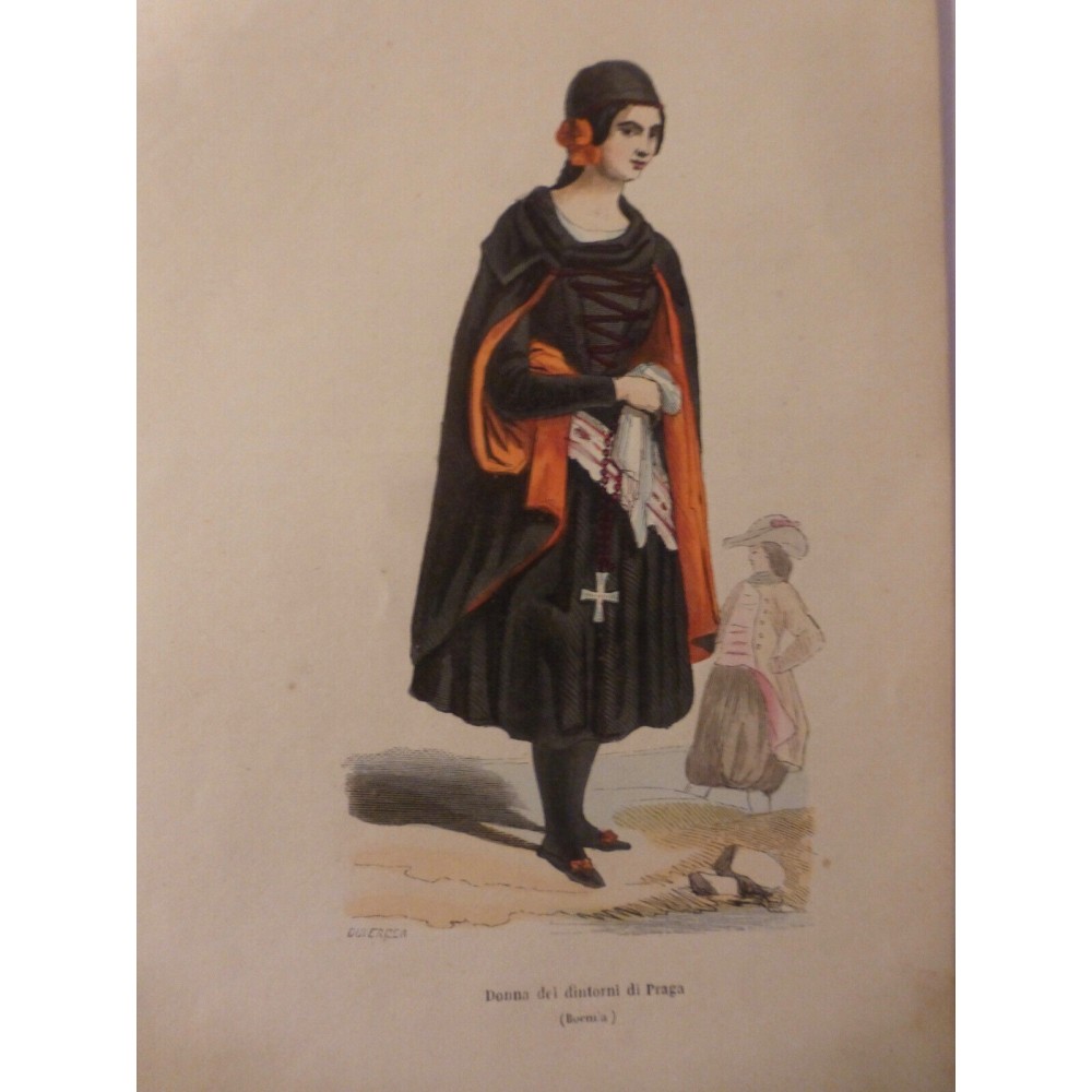 1846 GRAVURE FEMME BOHEME