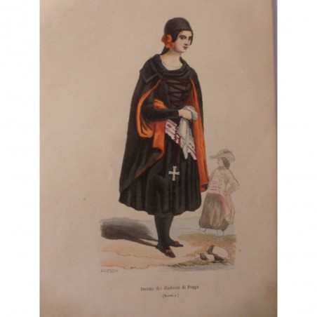 1846 GRAVURE FEMME BOHEME