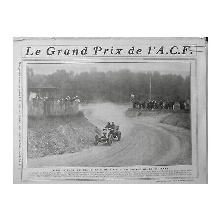 1907 COURSE VOITURE CIRCUIT GRAND PRIX ACF VAINQUEUR SZISZ