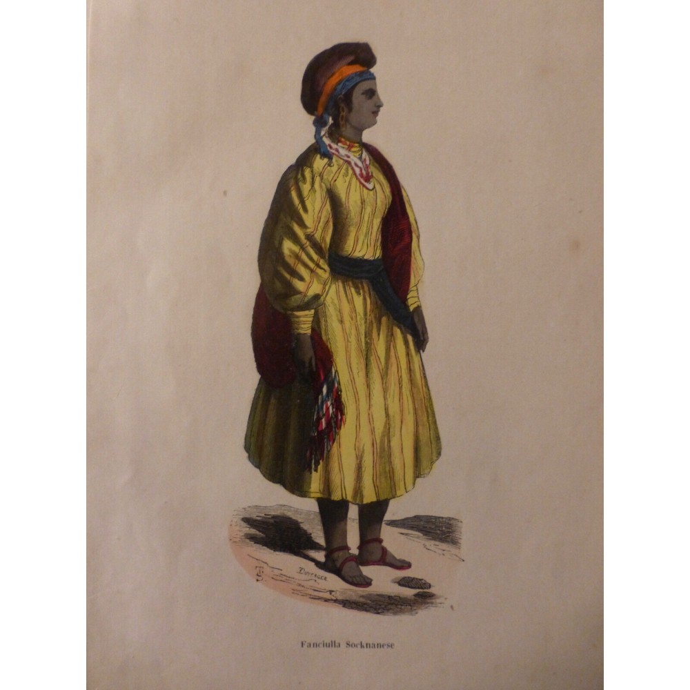 1846 GRAVURE FEMME SOCKNANESE