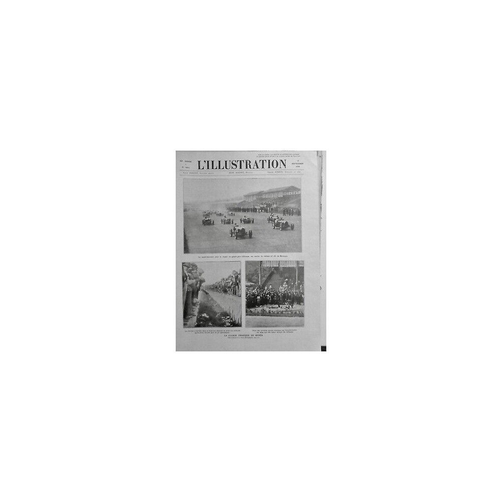 1928 COURSE VOITURE CIRCUIT GRAND PRIX EUROPE MATERASSI ACCIDENT VICTIMES