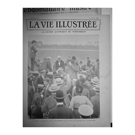 1901 COURSE VOITURE CIRCUIT PARIS BERLIN FOURNIER TRIOMPHE HIPPODROME WESTEND