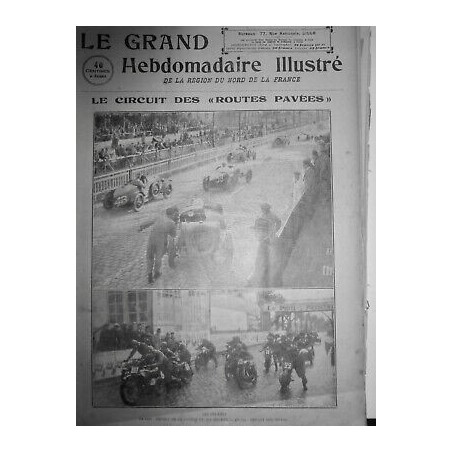 1931 COURSE VOITURE CIRCUIT ROUTES PAVEES DEPART AUTOMOBILES MOTOS