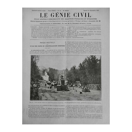 1926 GC GAZ FORET INDUSTRIALISATION FORESTIERE GARDE FEU CONTAUT CARBONISATION