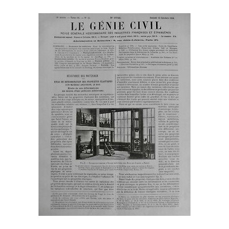 1934 GC LABORATOIRE ESSAI POPRIETE ELASTIQUE MATERIAU ANISOTROPE DEFORMATION