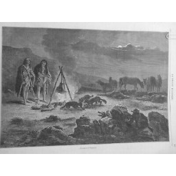 1872 JARDIN ACLIMATATION PRESENTATION ETRES HUMAINS GUANACOS PATAGONS 2EME