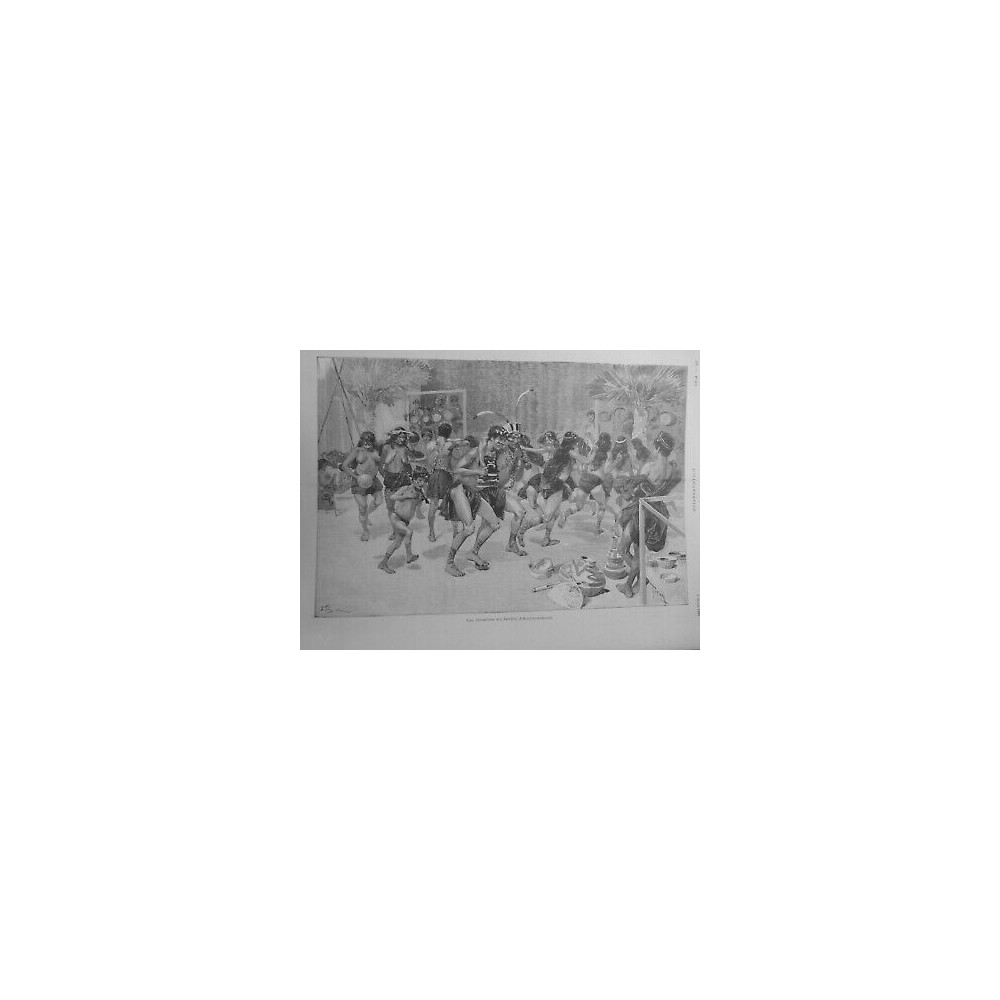 1892 JARDIN ACIIMATATION INDIENS CARAIBES DANSE