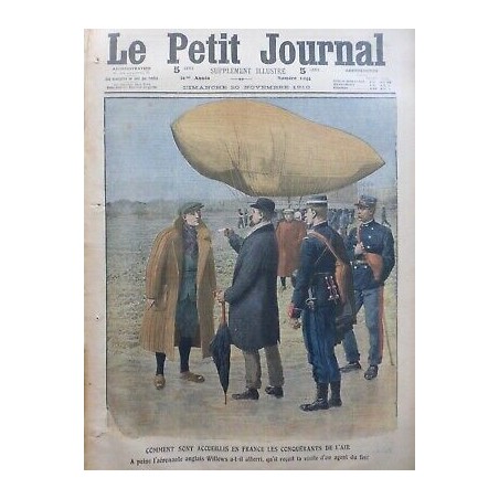 1910 PJ CONQUERANTS AIR AERONAUTE ANGLAIS WILLOWS ACCEUILLI AGENT FISC