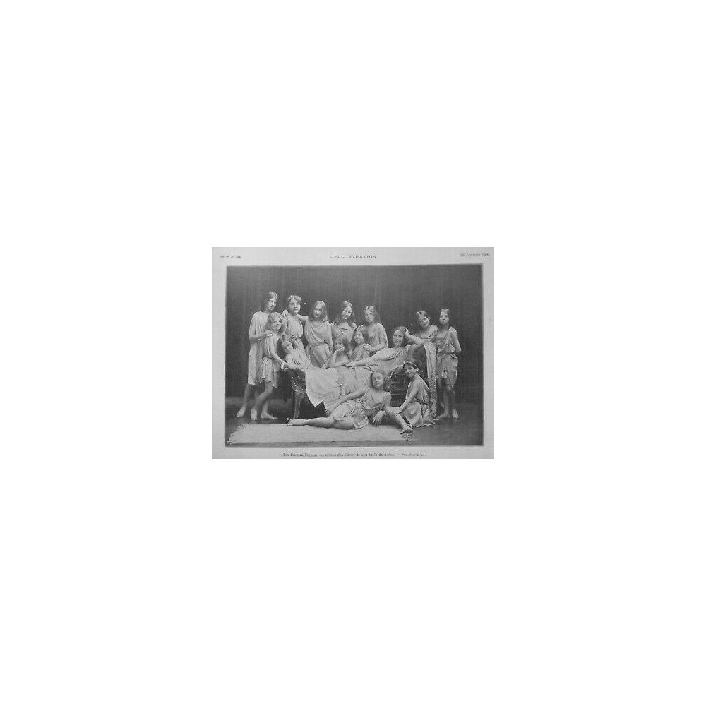 1909 I DANSEUSES ISADORA DUNCAN EVELES ECOLE DANSE PHOTO PAUL BERGER